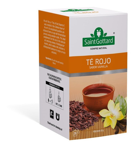 Té Rojo Saint Gottard Sabor Vainilla