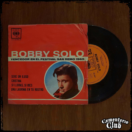 Bobby Solo - San Remo 1965 - Ep - Arg Cbs Vinilo Single