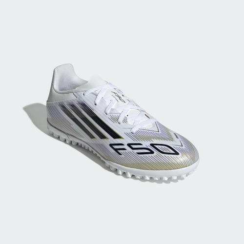 Botines Adidas Fútbol F50 Club Pasto Unisex Blanco Jr4387