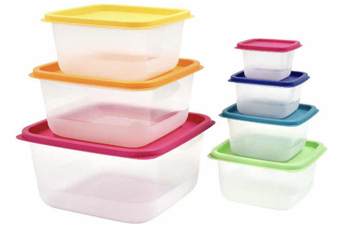 Set 7 Contenedores De Alimentos Mainstays En Plastico Cocina