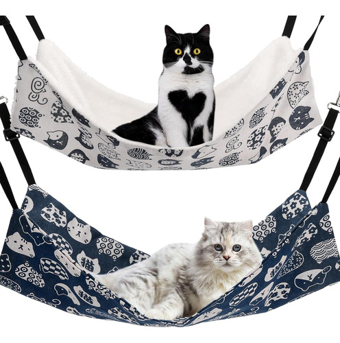 Hamaca Para Gatos Para Colgar En Jaula Reversible Paquete De