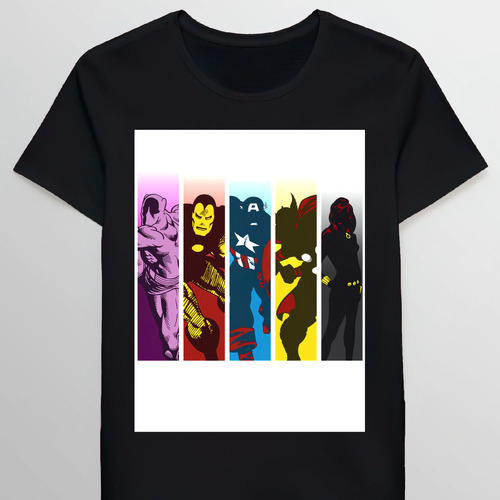 Remera Heroes More Than A Fan Colorful Panel Silhou 93384425