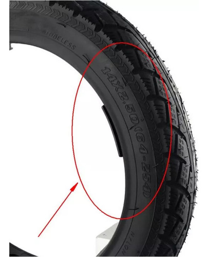 Pneu 14x2,50 (64-254) Pneu Tubeless 2,50-10 Útil