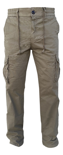 Pantalon Cargo Elastizado No Chupin  Semi Recto Jogger 