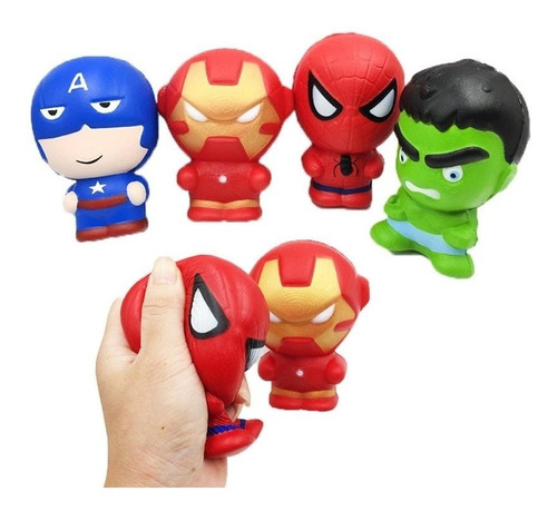 Squishy Anti Estres Avengers Hulk Capitan Spiderman Iron Man