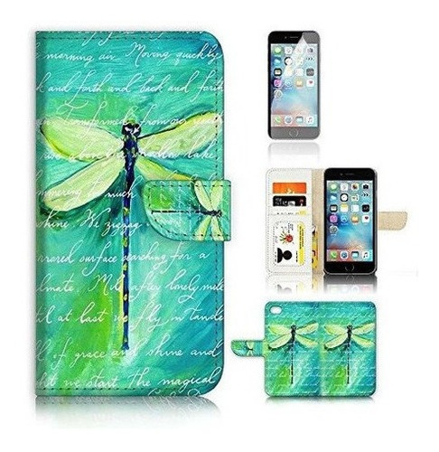 Para iPhone 7 Flip Wallet Case Cover Y Protector De Pantalla