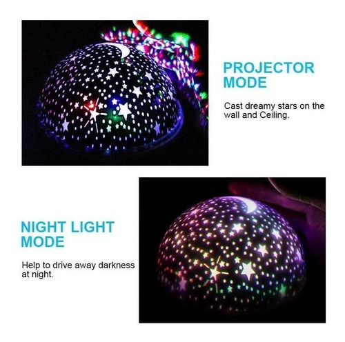 Proyector Lámpara Luz Led Cielo Estrella Espanta Cuco Niños