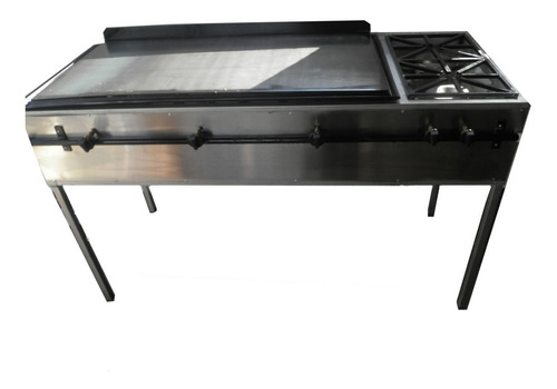 Plancha 2 Quemadores 1.3m Desarmable