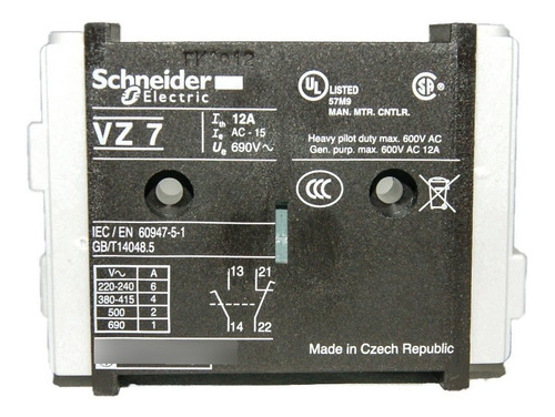 Contacto Auxiliar Schneider Electric Vz7 Telemecanique