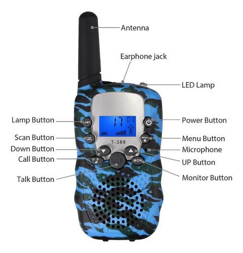 Niños Walkie Talkie Dos Formas Radio Juguete For Niños 3