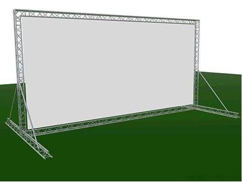 Tela Branca Para Projetor Com Borda Preta, Ilhós 2,2 X 1,80m