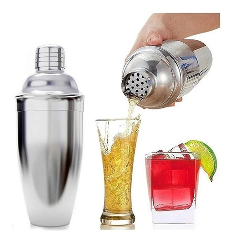 Set Coctelera 3 Piezas Cobbler Kit Bartender Kit Barman 