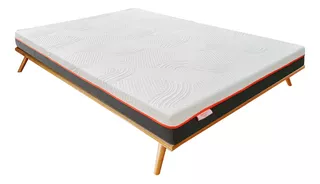 Colchón King Size Memory Foam 5 Años De Garantia En Caja Color Blanco/Naranja