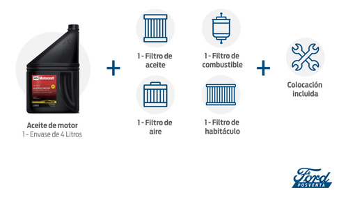 Cambio Completo De Aceite Y 4 Filtros Ford Ka