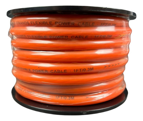 Cable De Corriente 15mts Cal 0 Orange Cca War Linx Wpw015or