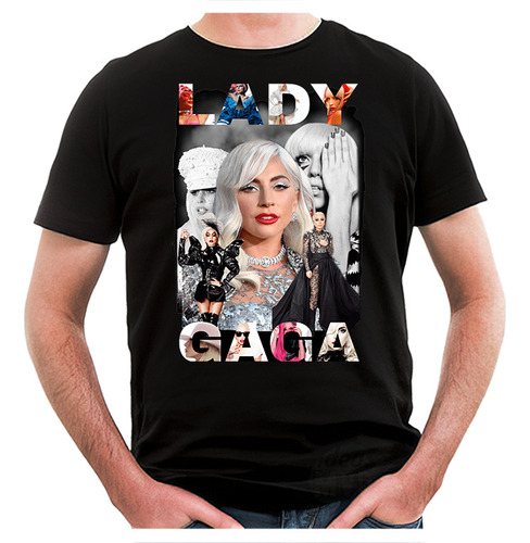 Remera Lady Gaga (negra:) Ideas Mvd