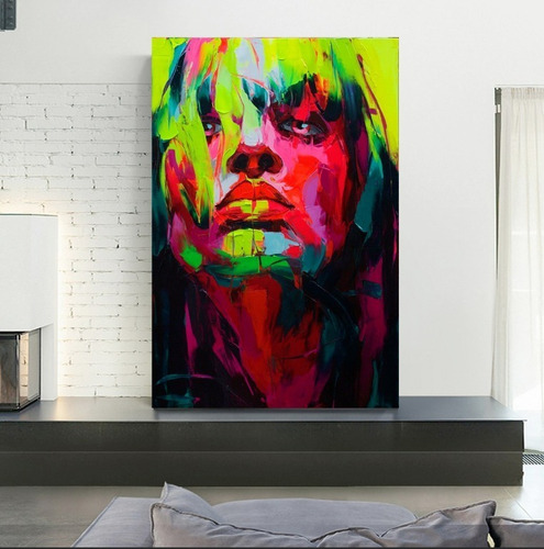 Canvas | Mega Cuadro Decorativo | Mujer Pop Art | 140x90