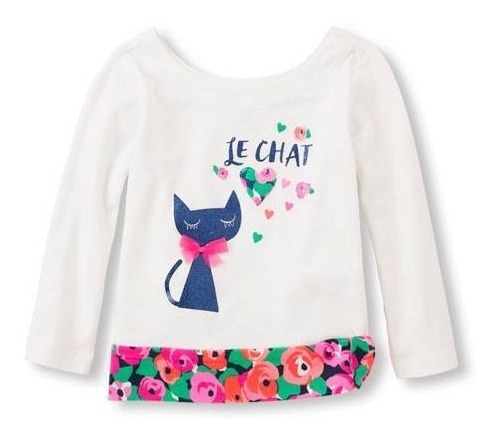 Remera Gatita The Childrens Place Talle 18 Meses Importada