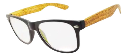 Lentes Computadora Blue Light Protege Ojos Bamboo Niños Negro