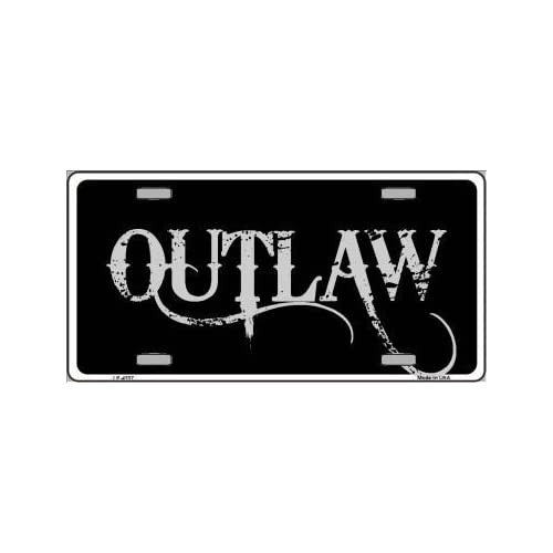 Placa De Matrícula De Metal Outlaw