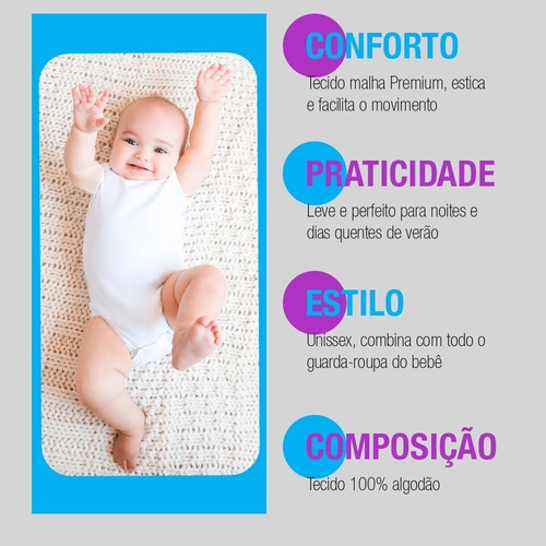 Imagem 4 de 9 de Conjunto Body E Calça Neutro 4 Pç Bebe Conforto Tipo Carters