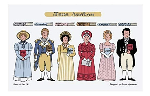 Alison Gardiner - Jane Austen Personajes Y  100% Algod