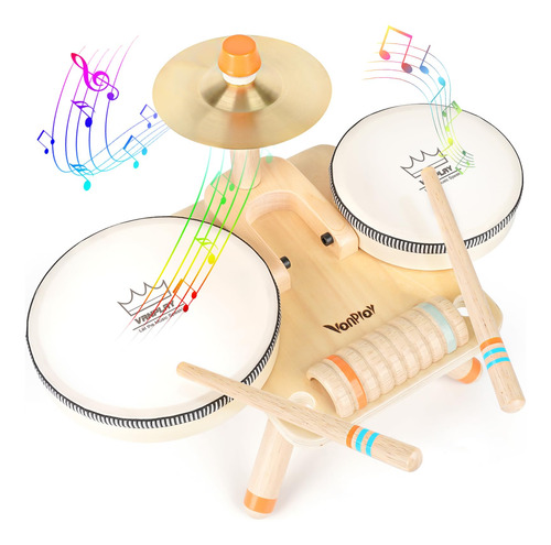 Juego De Bateria Para Ninos Pequenos De 3 Anos, Instrumentos