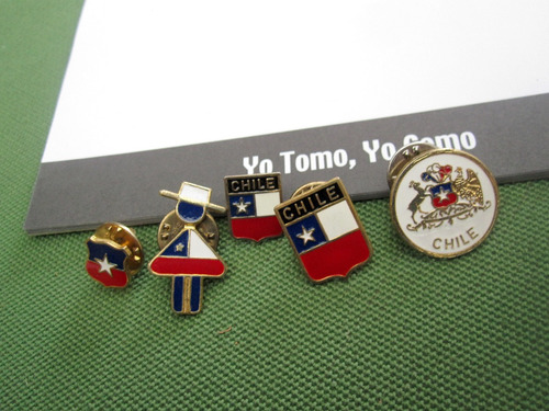 Imagen 2 de 4 de Antiguo Pin Insignia Chile Escudo Huasa De Solapa