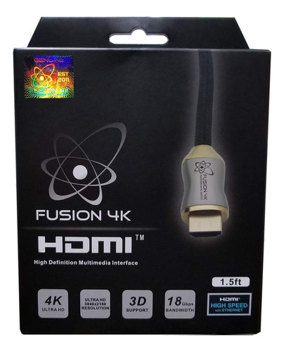 Fusion4k Cable Hdmi 4k De Alta Velocidad (4k A 60 Hz) - Seri