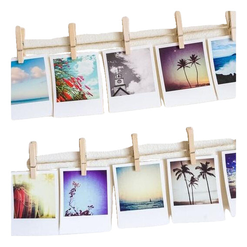 Guirnalda Mini Fotos Polaroid Broches Banderin Souvenir