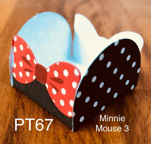 100 Forminhas Para Doces Festa Minnie Mouse 3 Laço Vermelho