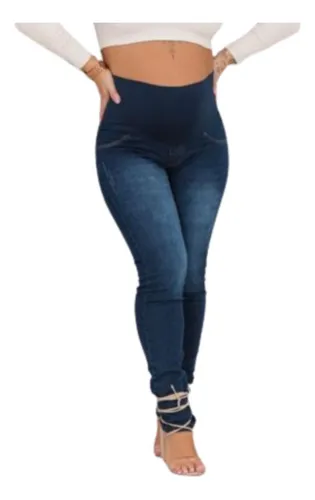 Calça jeans best sale gestante mercado livre