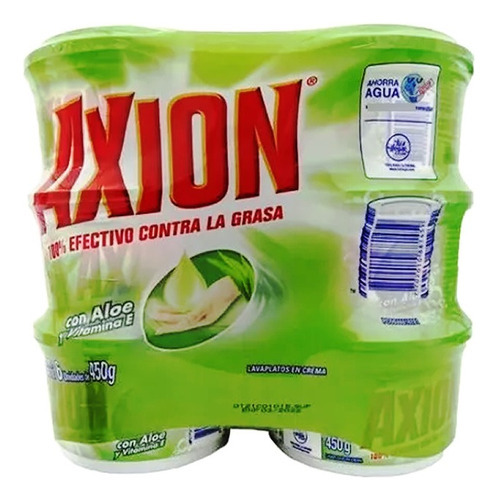 Crema Lavaplatos Axion Con Aloe Pack