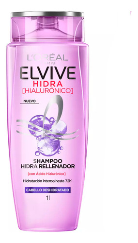 Shampoo Hidratacion Intensa Hidra Hialuronico 1l Elvive