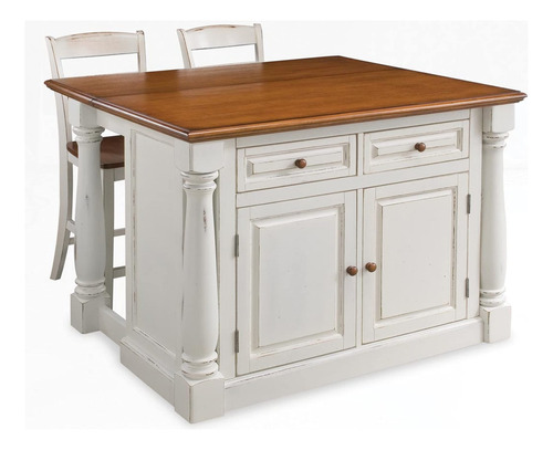 Isla De Cocina Home Styles Monarch, Madera Noble, Blanco