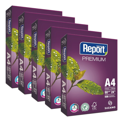 Resma Report Premium A4 90 Grs. Blanco - X 10 Unidades