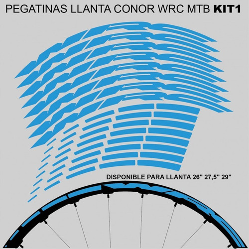 Conor Wrc Kit1 Rin Sticker Para Rines De Bici Mtb 