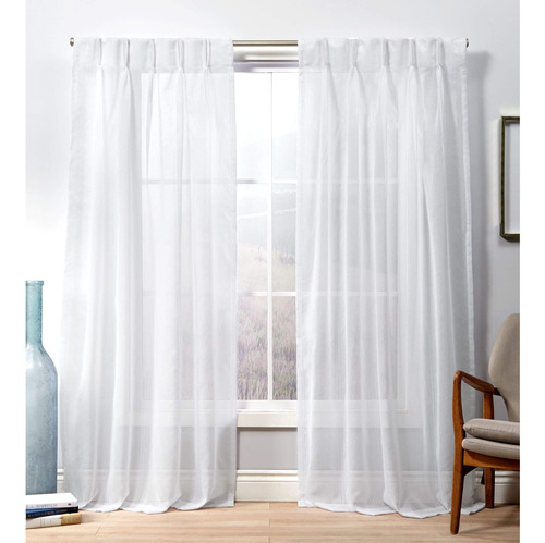 Exclusive Home Penny Sheer - Par De Paneles De Cortina Con O