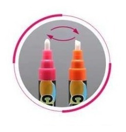 Imagen 4 de 4 de Marcadores Base De Agua X8 Punta Reversible 6mm Color Pastel
