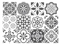 Comprar Azulejos Pack X 12 Decorativos 15x15 Autoadhesivos Color blanco y gris