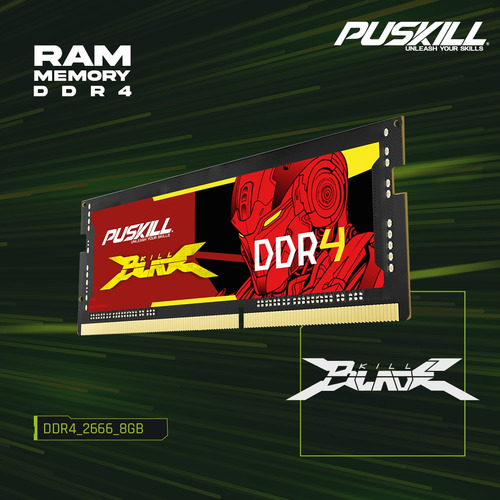 Memoria Ram Puskill Killblade Para Portátil Gamer, Ddr4, 8 G