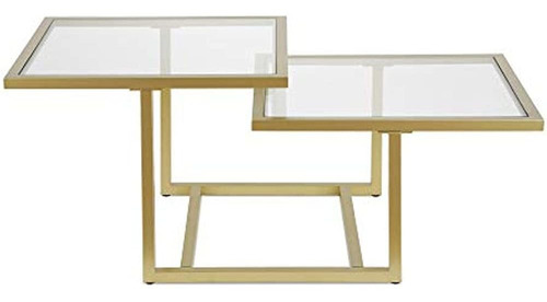 Henn&hart Amalie Two-tier Coffee Table, 43 , Gold