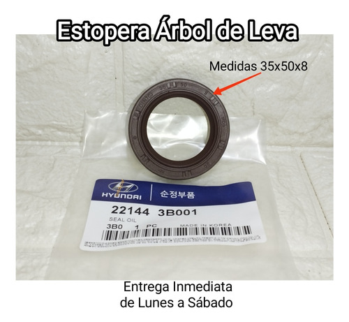 Estopera 35x50x8 Árbol De Leva Kia Rio 1.4l 05/11