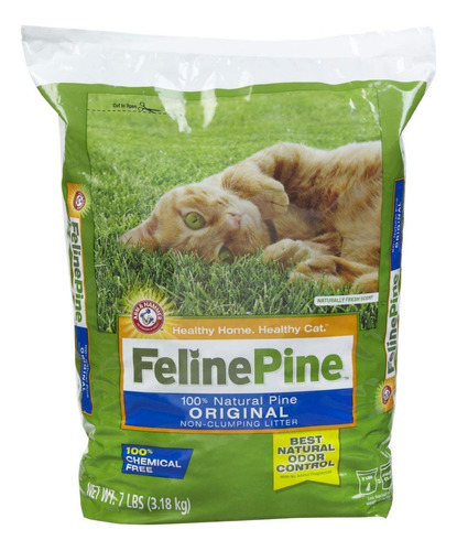 Feline Pine Arena Original Para Gatos, Bolsas De 7 Libras (.