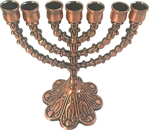 Holy Land Market - Candelabros Judíos Menorah - 7 Ramas - (
