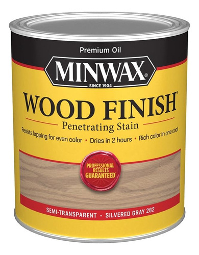 Minwax Wood Finish?, Gris Plateado, 1 Cuarto De Galón