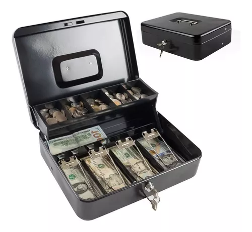 Organizador de dinero efectivo cash para negocio caja con cerradura de  seguridad