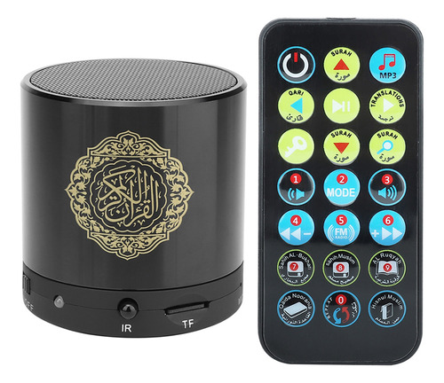 Altavoz Quran Con Control Remoto, Tarjeta Tf De 8 Gb, Carga