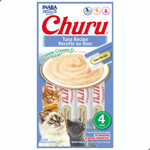 Petisco Ultra-premium Churu Sabor Atum Gatos 56g - 4 Sachês