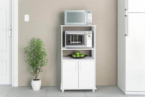 Imagen 5 de 9 de Mueble Rack Para Horno Y Microondas Con Puertas